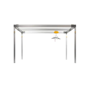 Sistema de riel independiente, ajustable en longitud y altura para elevación de pacientes