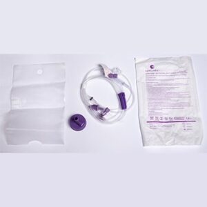 Bajada de alimentacion Enteral con punzón, tapa rosca y bolsa para mamadera